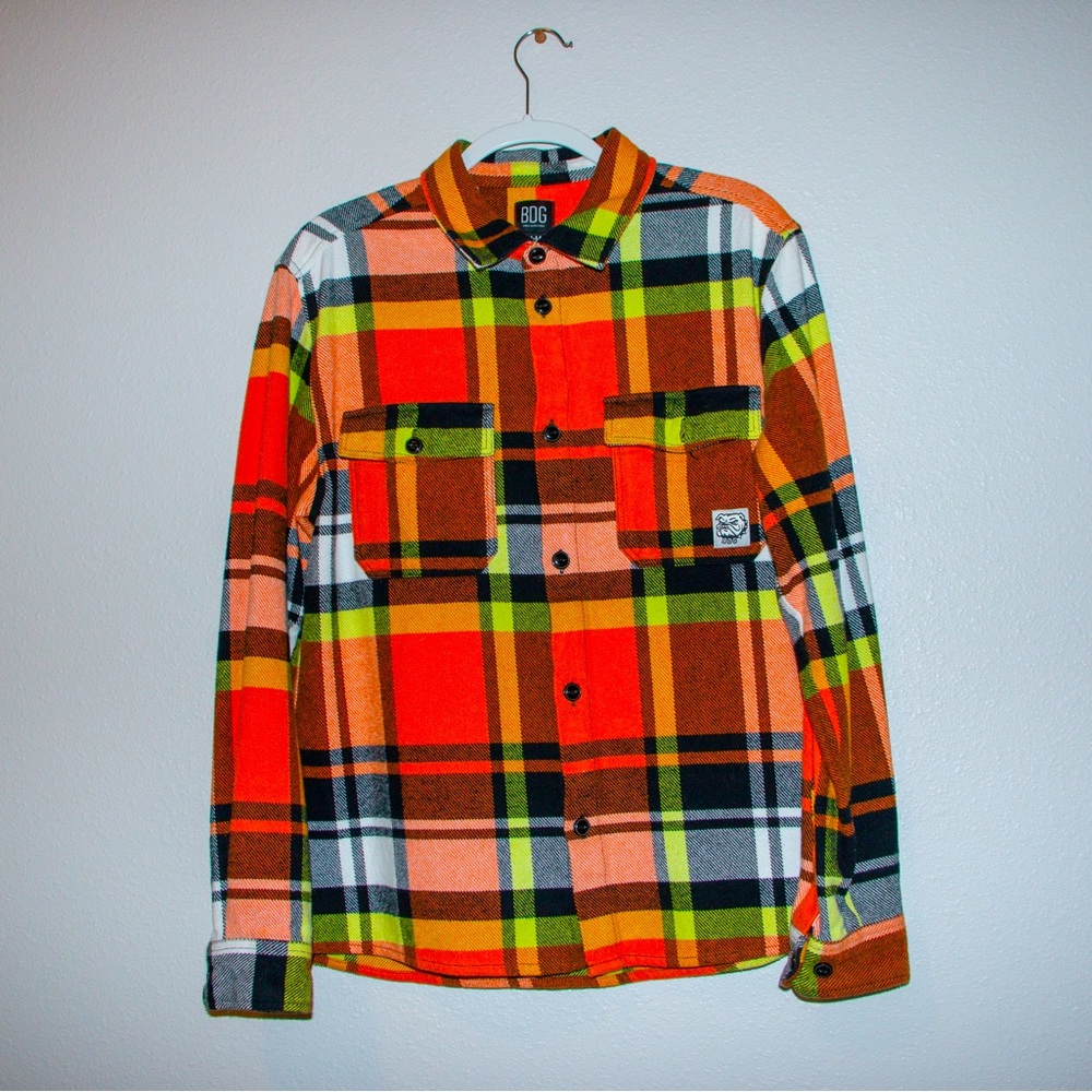 M Orange Flannel from Urban Outfitters BDG